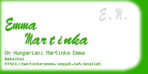 emma martinka business card